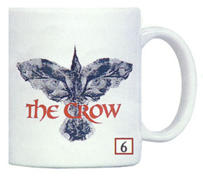 Crow ceramic white coffee mug