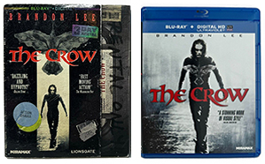 The Crow Blu-ray DVD VHS Retro Edition